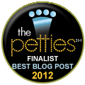 Petties 2012 finalist blog post badge Petties 2012 finalist best blog post badge